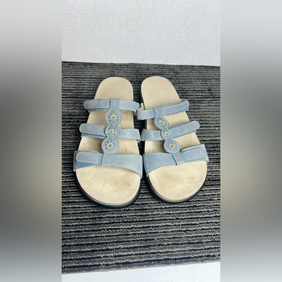 SAS Naples Slide Blue and Cream Sandals-Size 9.5 M - Picture 3 of 12